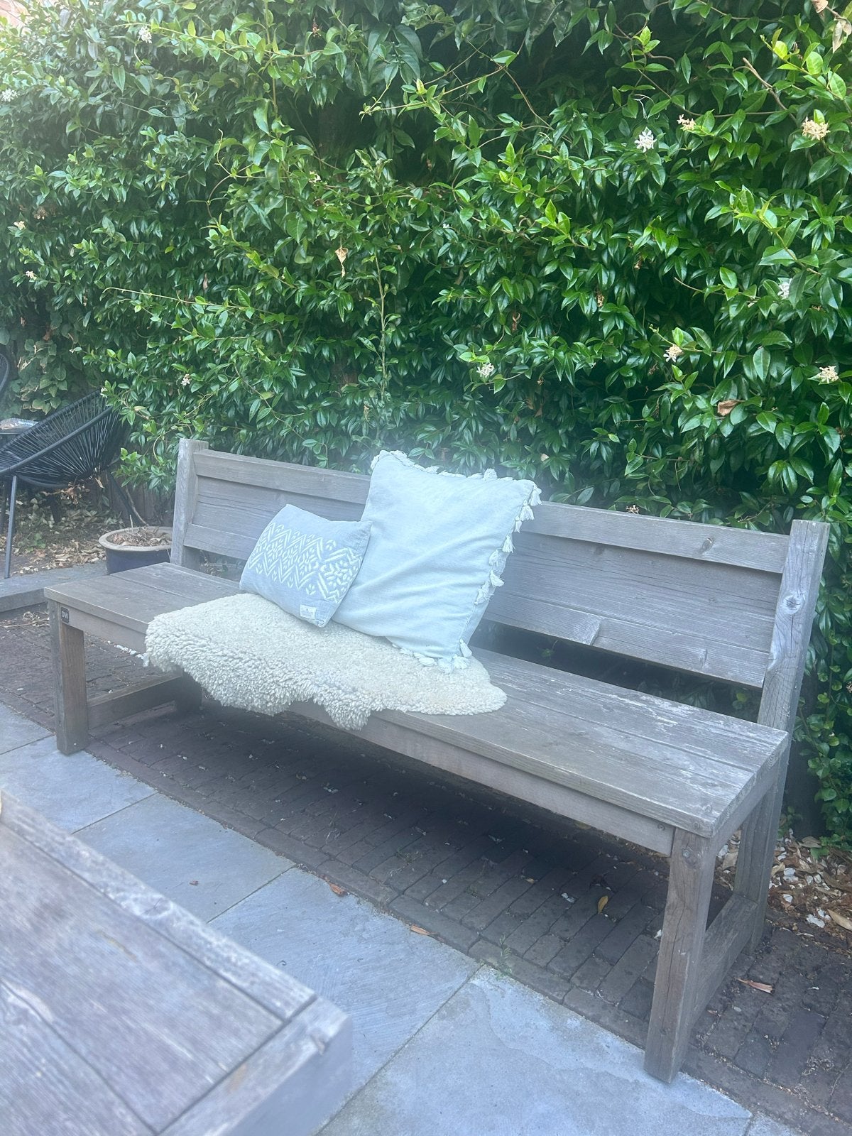 Robuuste houten tuinbank van Dutch Wood, Tuin en Terras, Ophalen, Gebruikt, Hout
