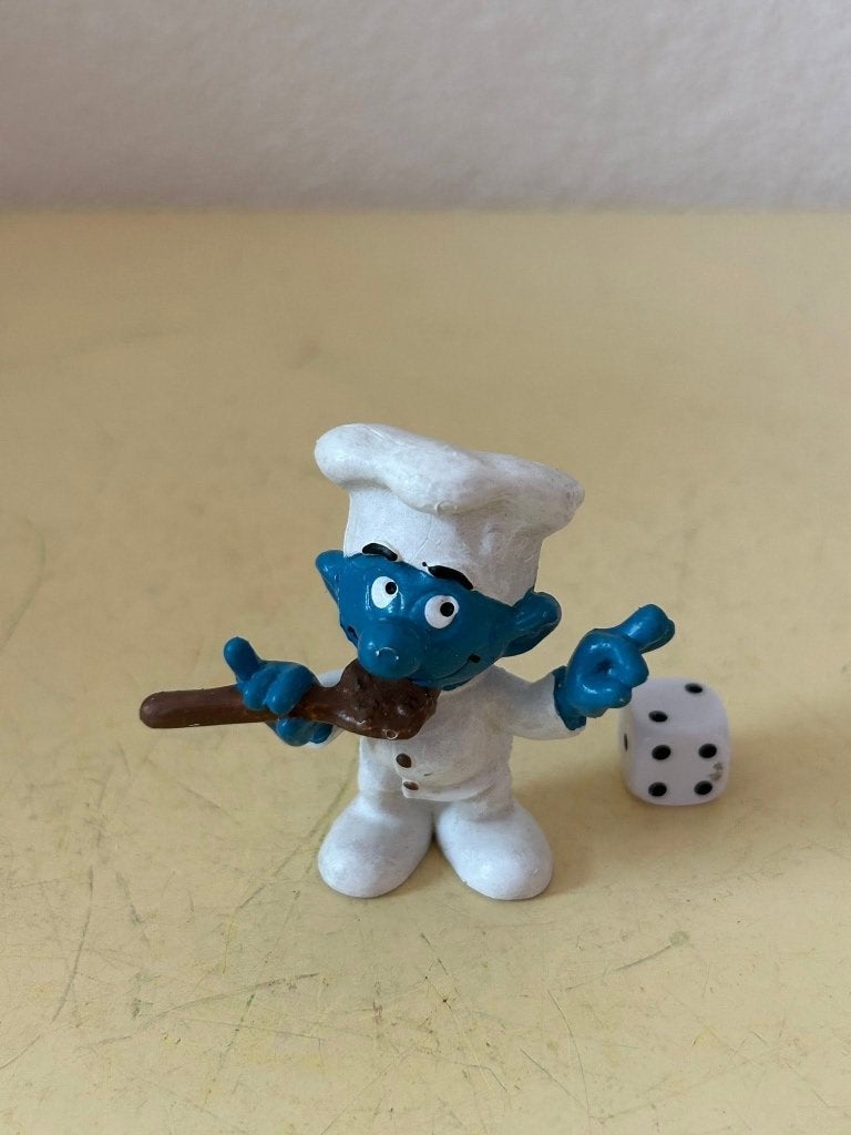 Vintage Schleich Chefkok Smurf 20042 W Germany, Ophalen of Verzenden, Am Limes 69, 73527 Schwäbisch Gmünd, Duitsland, Poppetje, Figuurtje of Knuffel