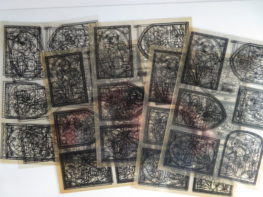 Tiffany Sheets voor glas-in-lood effecten ( formaat A4 ), Ophalen of Verzenden, Zo goed als nieuw, Overige typen