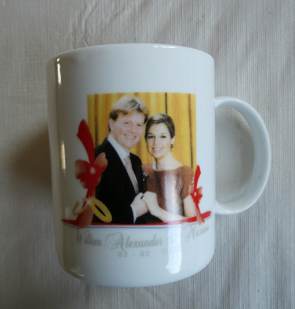 Nieuwe mok Willem Alexander en Maxima 02-02-2002, Ophalen, Nieuw, Nederland, Overige typen