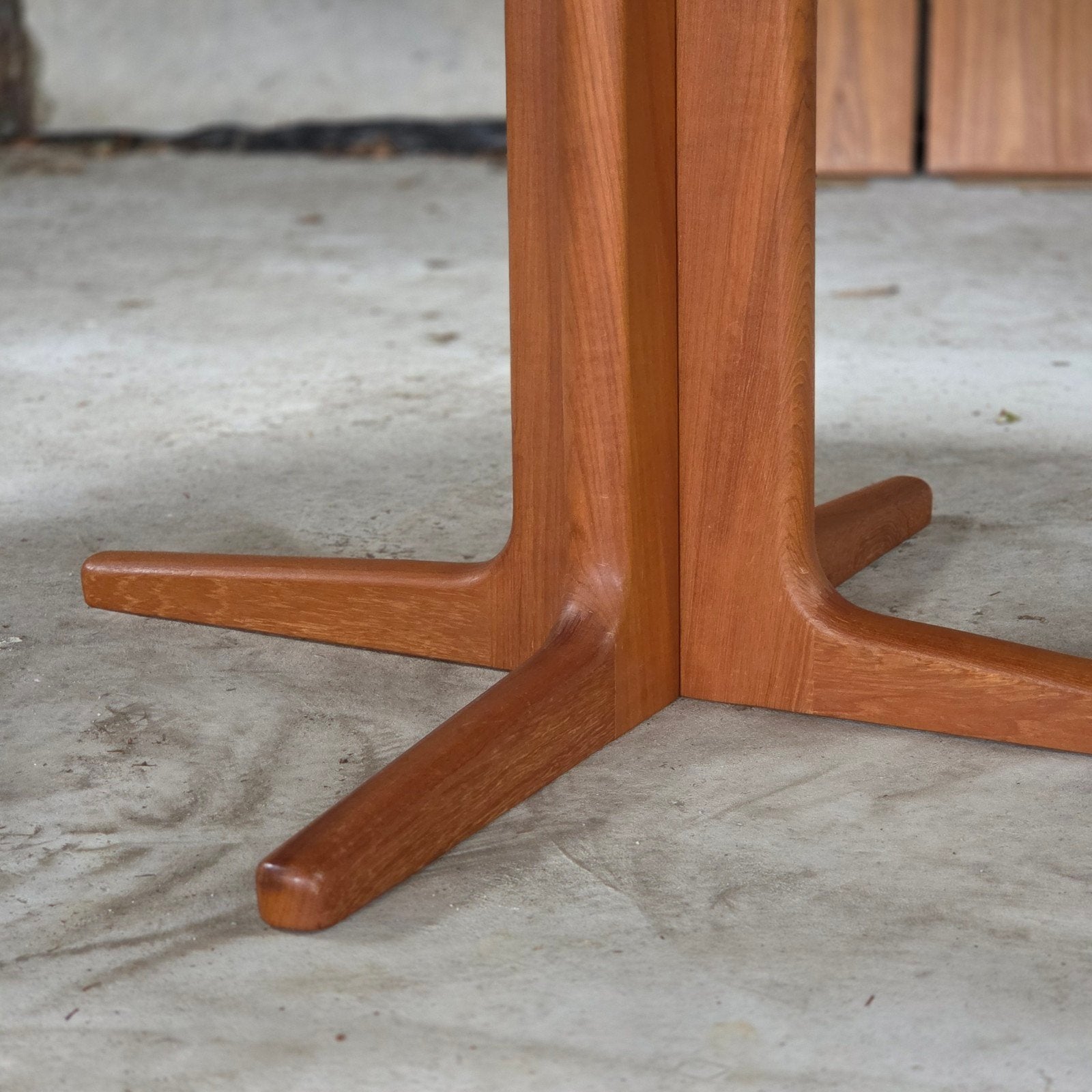 Vejle Stolefabrik, vintage Deense verlengbare tafel teak, Ophalen, Gebruikt, 100 tot 150 cm, Vijf personen of meer
