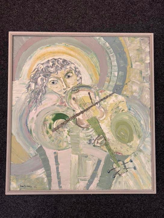 Jan te Wierik ZEER Uniek Origineel schilderij., Antiek en Kunst, Ophalen of Verzenden