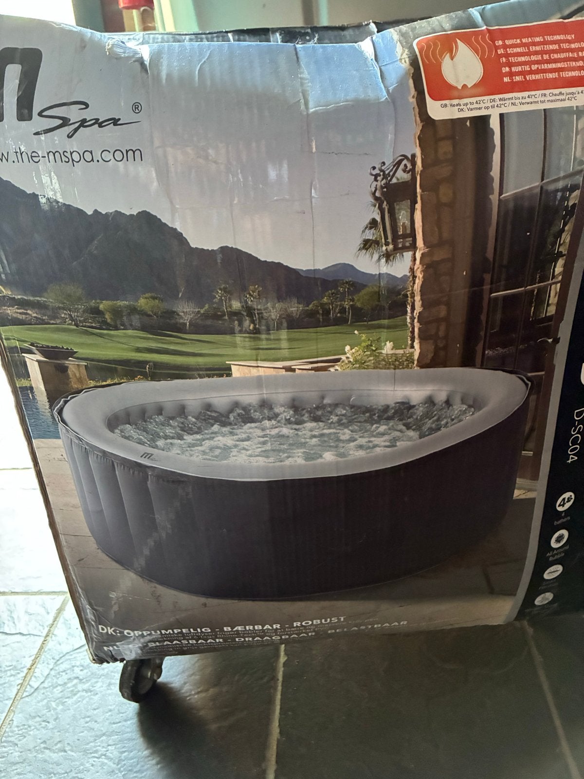 MSpa Silver Cloud Opblaasbare Jacuzzi, Ophalen, Minder dan 80 cm, Rond, Nieuw