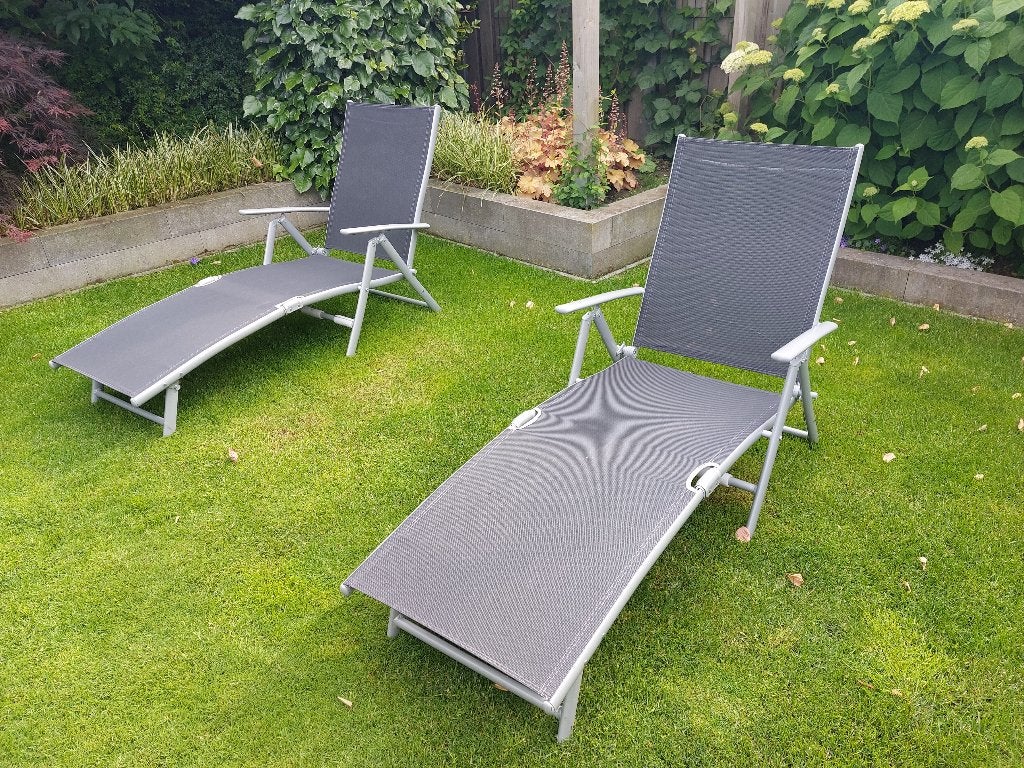tuinmeubilair, Ophalen, Zo goed als nieuw, Aluminium, Verstelbaar