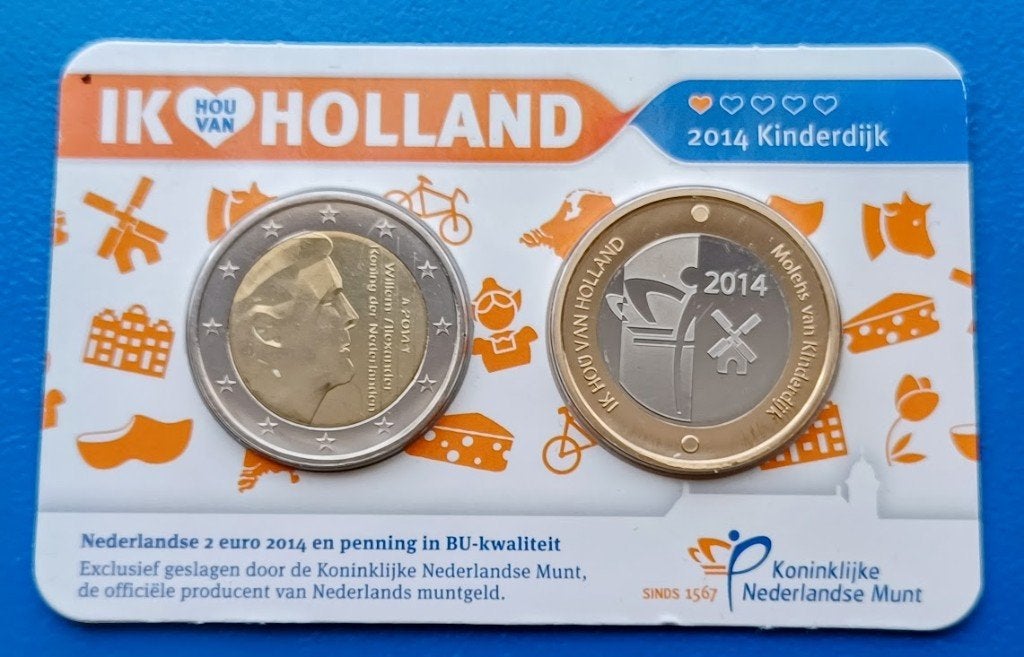 Holland Coinfair 2014 Ik Hou van Holland - Kinderdijk, Postzegels en Munten, Ophalen of Verzenden, Koningin Beatrix, Overige waardes