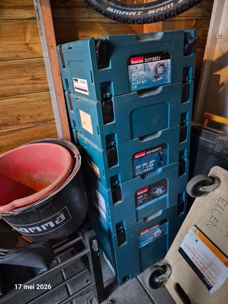 5 x mbox van makita, Ophalen, Zo goed als nieuw