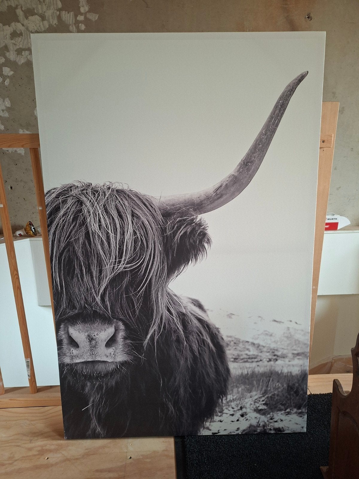 Schilderij schotse hooglander, Huis en Inrichting, Woonaccessoires | Schilderijen, Tekeningen en Foto's, Ophalen, Schilderij