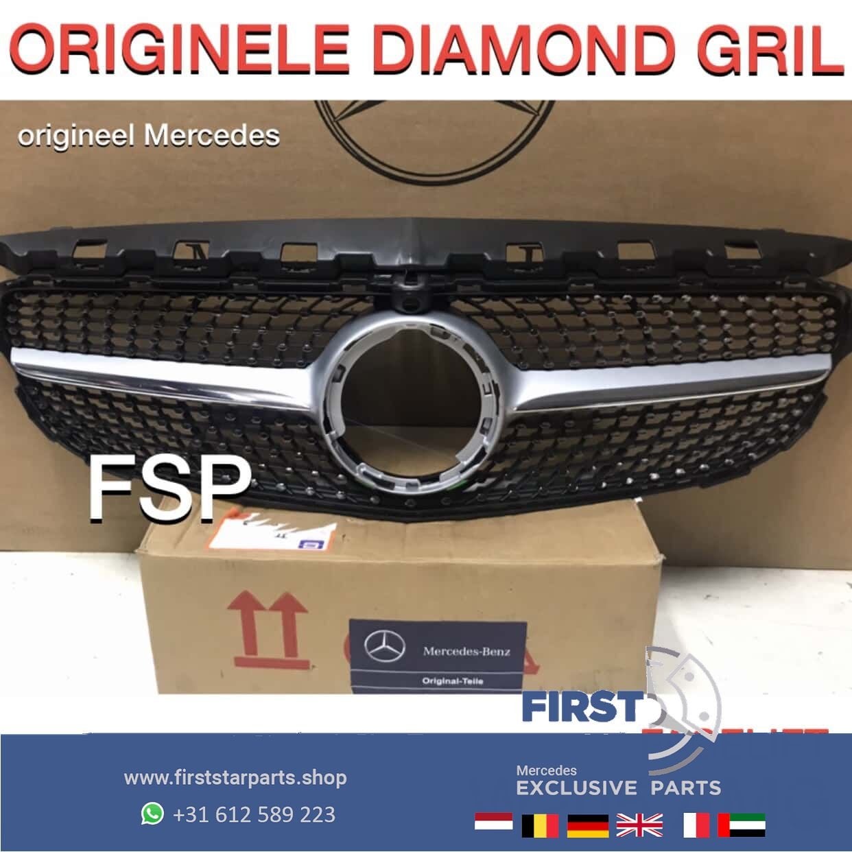 W205 C205 S205 A205 ORIGINELE DIAMOND GRIL FACELIFT Mercedes, Gebruikt, -, Ophalen of Verzenden, -