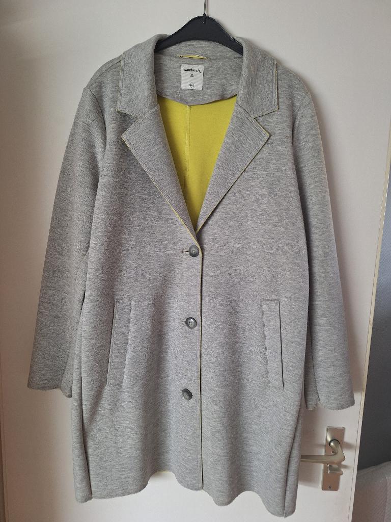 Dames Jas Sandwich mt XL, Kleding | Dames, Ophalen of Verzenden, Gedragen, Maat 46/48 (XL) of groter, Grijs