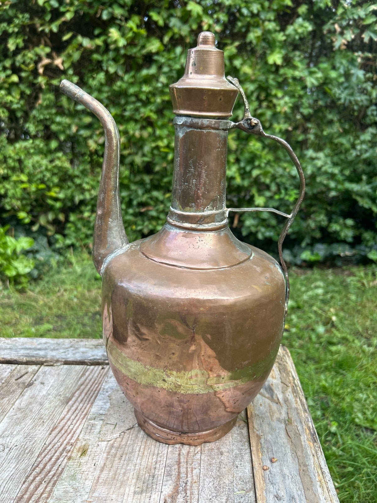Antieke Koperen Waterkan / Schenkkan, Antiek en Kunst, Ophalen of Verzenden, Koper