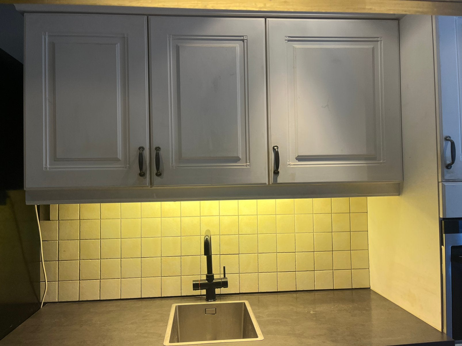 Compacte keuken incl kookeiland en bar, Ophalen, Gebruikt, Overige materialen, Wit