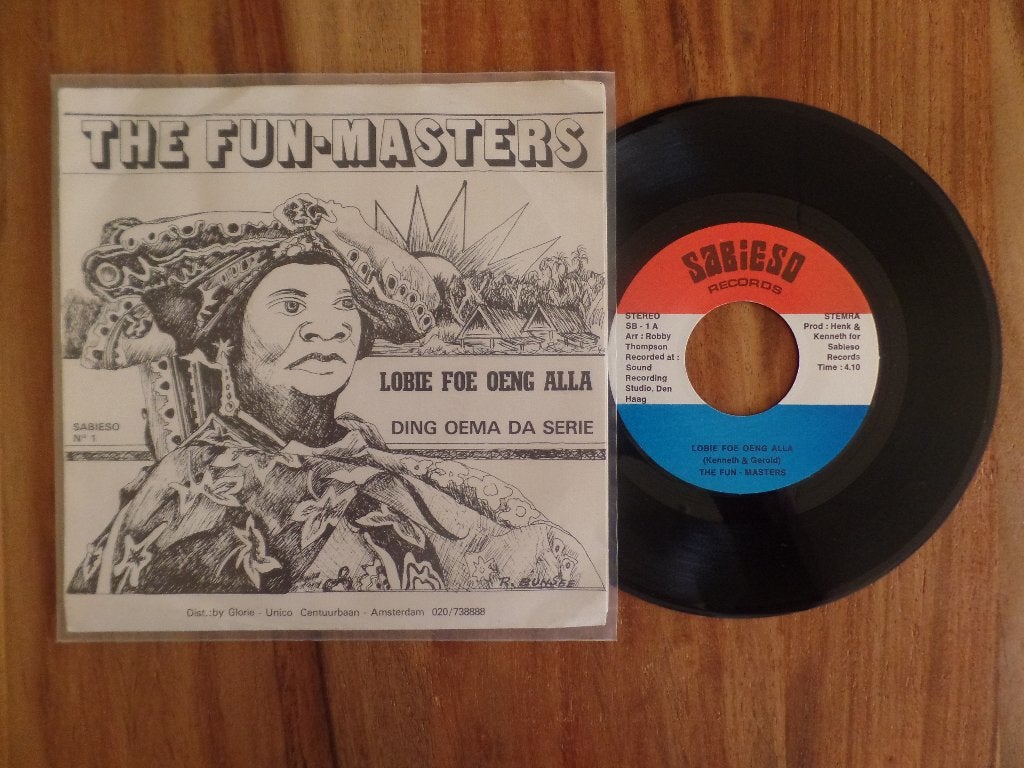 single The Funmasters - Lobie Foe Oeng Alla*, Ophalen of Verzenden, Gebruikt, 7 inch