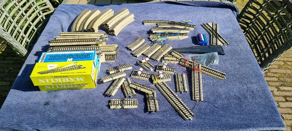 marklin rails en wissels grote partij schoon, Wisselstroom, Analoog, Rails, Ophalen of Verzenden