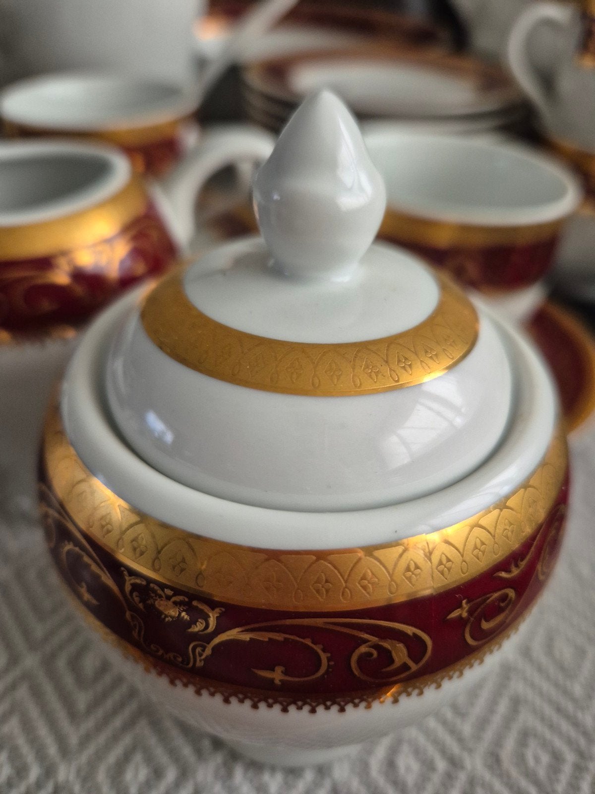 Prachtig porseleinen servies voor 12 personen, 84 delig., Antiek en Kunst, Antiek | Servies compleet, Ophalen