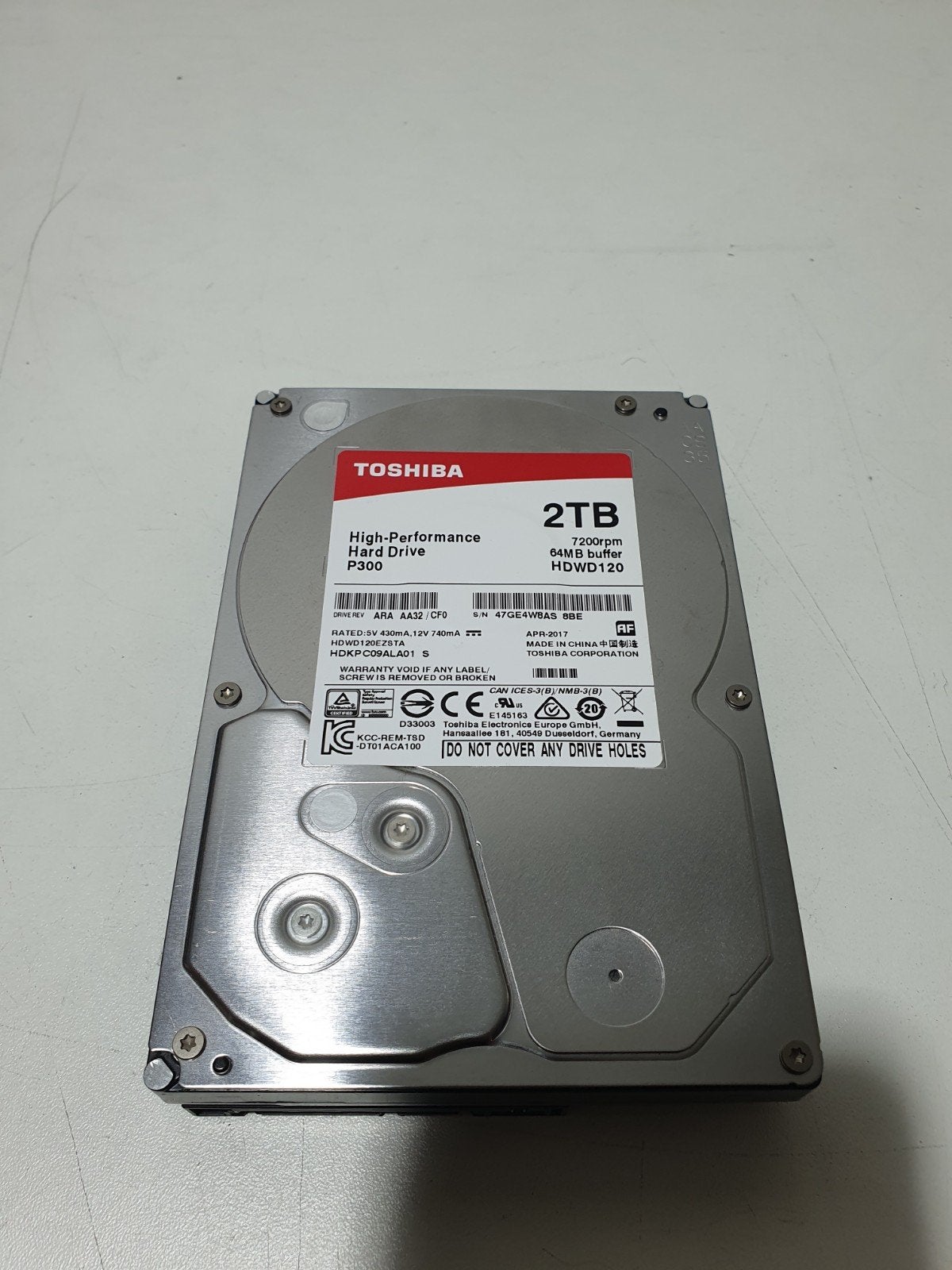 Toshiba P300 2TB Interne Harde Schijf/HDD, Intern, Toshiba, ., Ophalen of Verzenden