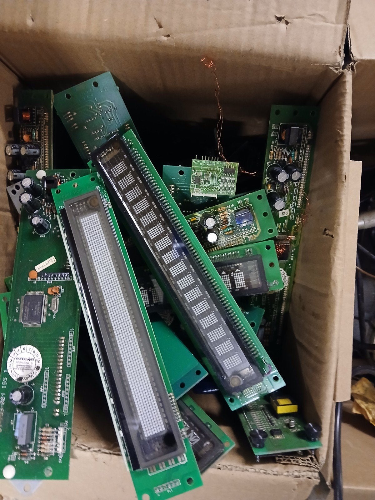 Partij printplaten met displays - Elektronische componenten, Euro, Ophalen of Verzenden, Gebruikt