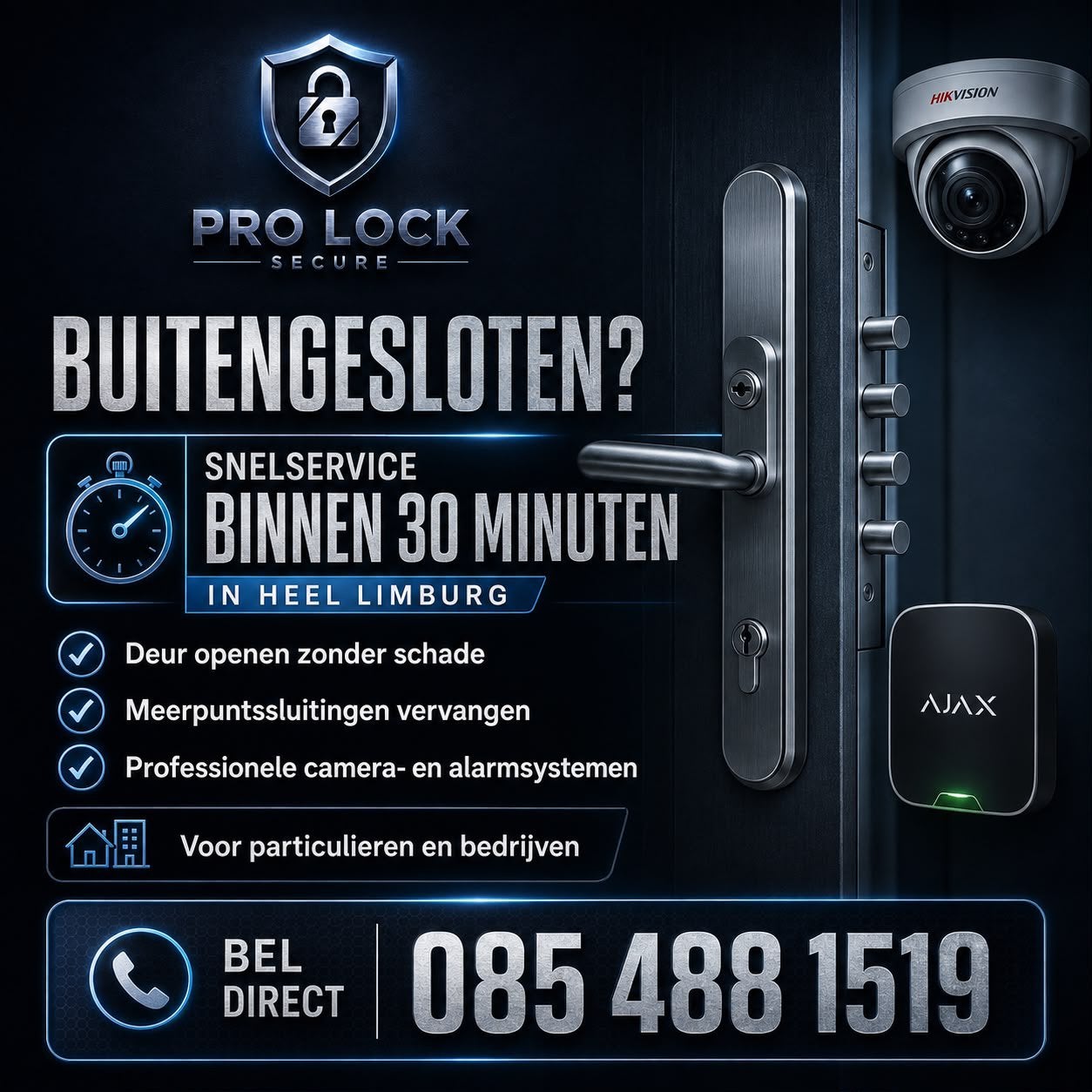 Slotenmaker,alarmsystemen,camerasystemen