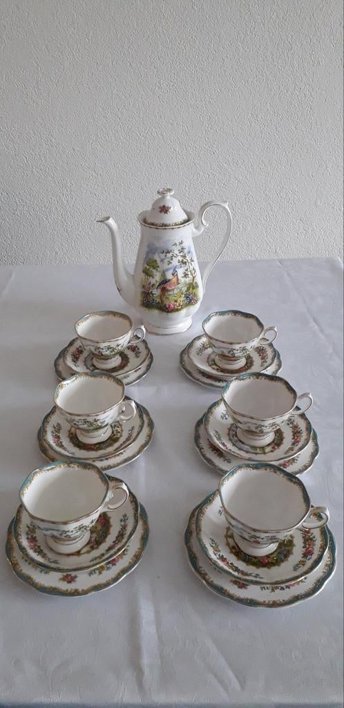 Royal Albert  Chelsea bird koffie servies, Ophalen of Verzenden