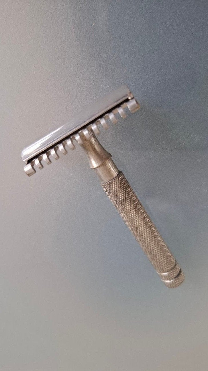 Unieke Antieke Gillette "Old Type" Single Ring Safety Razor, Ophalen of Verzenden, Zo goed als nieuw, Gehele gezicht, Verzorging