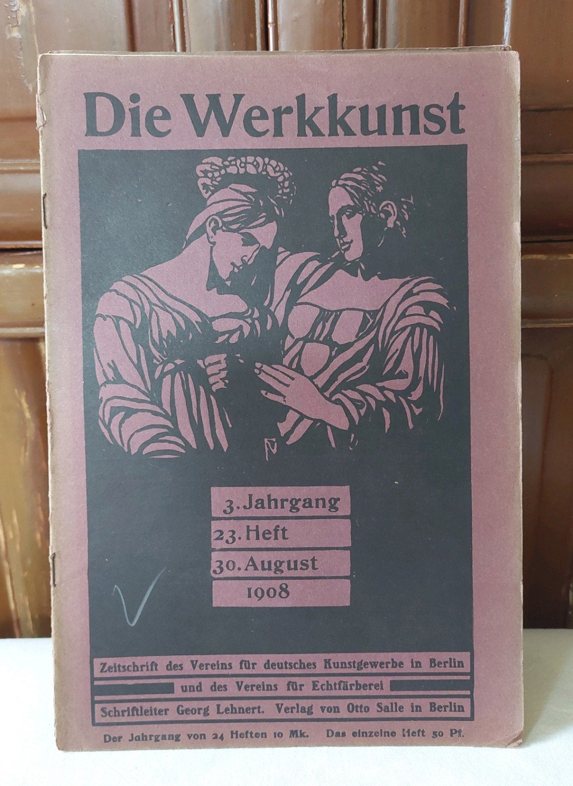 Die Werkkunst 1907 1908 1 t /m 23 kunst magazine Jugendstil, Ophalen of Verzenden, Gelezen, Architectuur algemeen