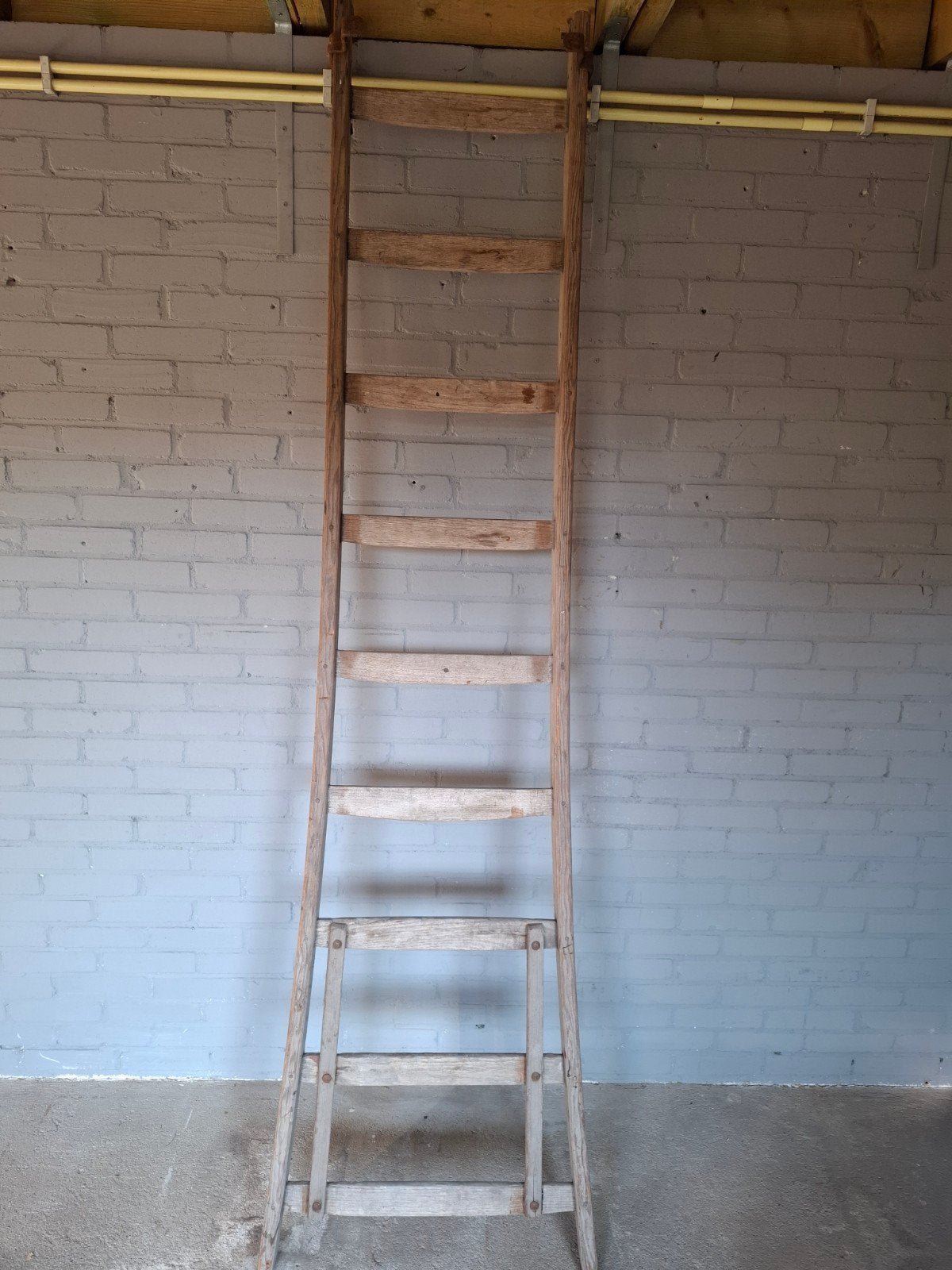 Oude decoratie ladder - Rustieke houten ladder, Antiek en Kunst, Ophalen