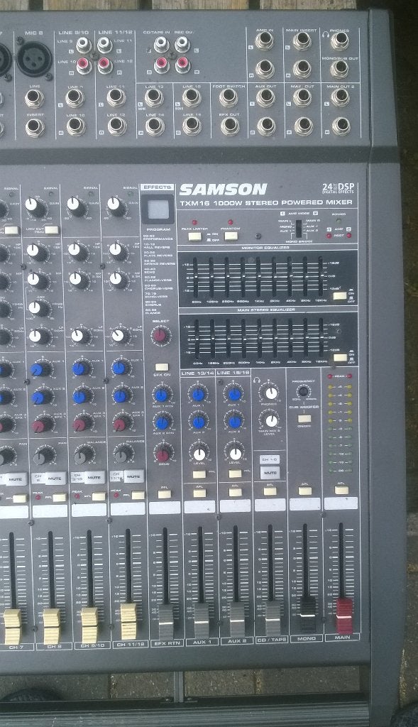 Multi-effect Mengpaneel 2x500 Watt, Samson TXM-16, Delay of Echo, Samson, Ophalen of Verzenden, Zo goed als nieuw