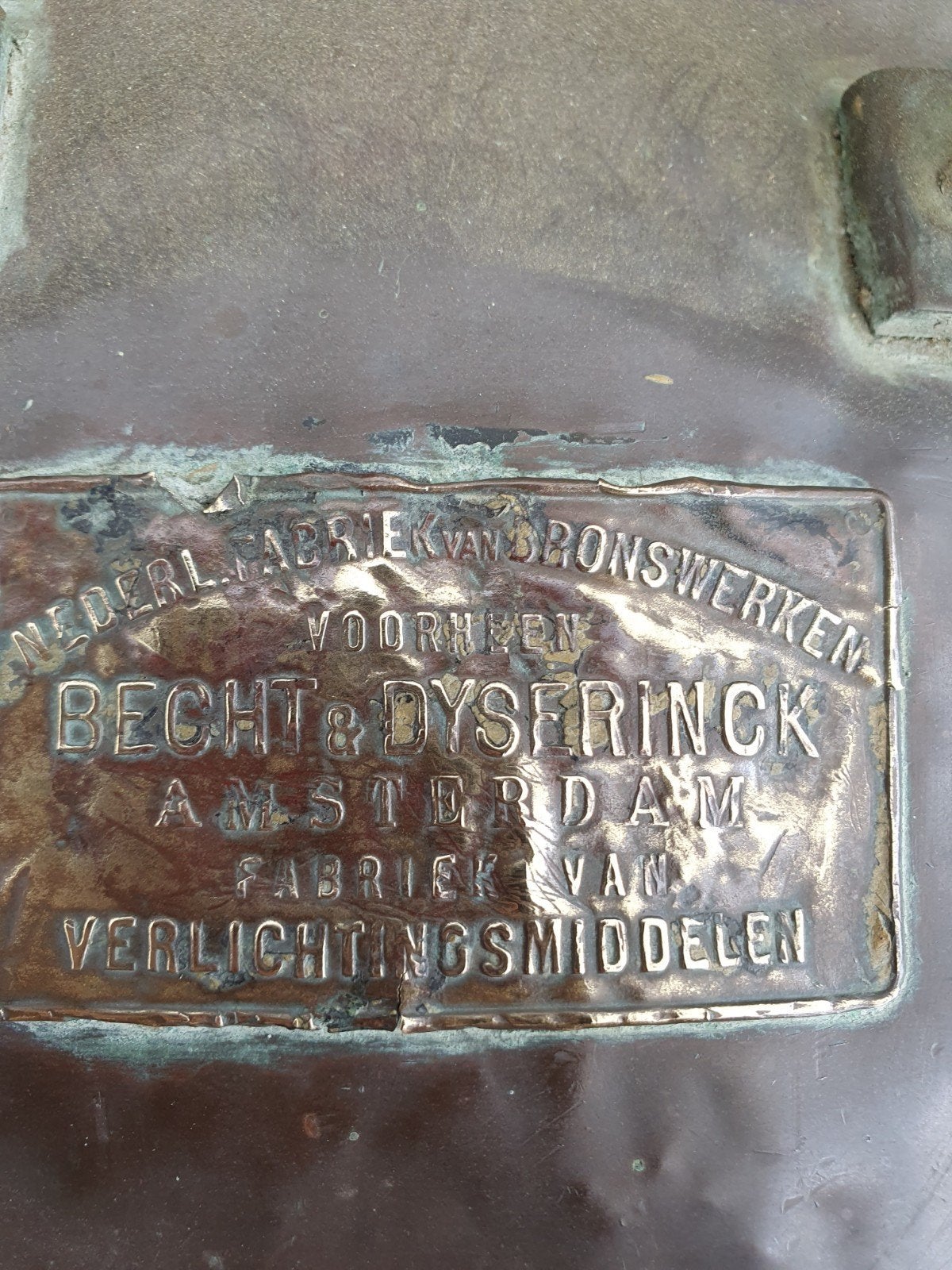 antieke scheepslamp, Ophalen