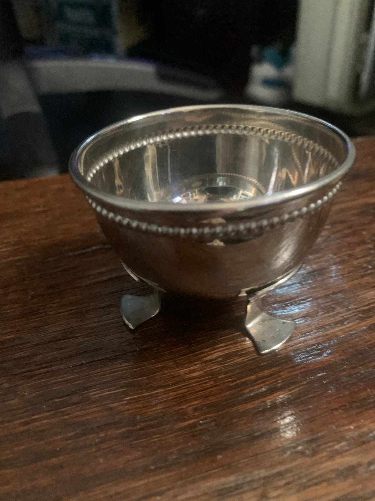 Antieke Zilveren Zoutvaatje op Voetjes, Antiek en Kunst, Ophalen of Verzenden, Zilver