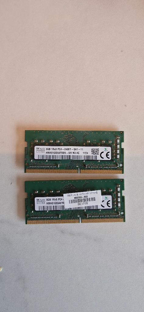 SKhynix 16GB - 1Rx8 PC4 - 2400T werkgeheugen, Computers en Software, RAM geheugen, Gebruikt, DDR4, Ophalen of Verzenden, Laptop