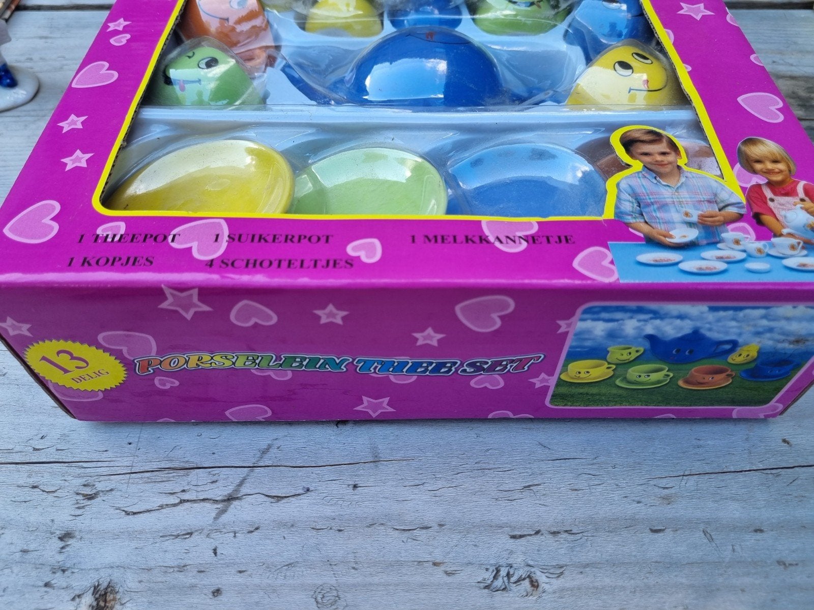Porseleinen theeset voor kinderen - 13-delig, Ophalen of Verzenden, Nieuw, Jongen of Meisje