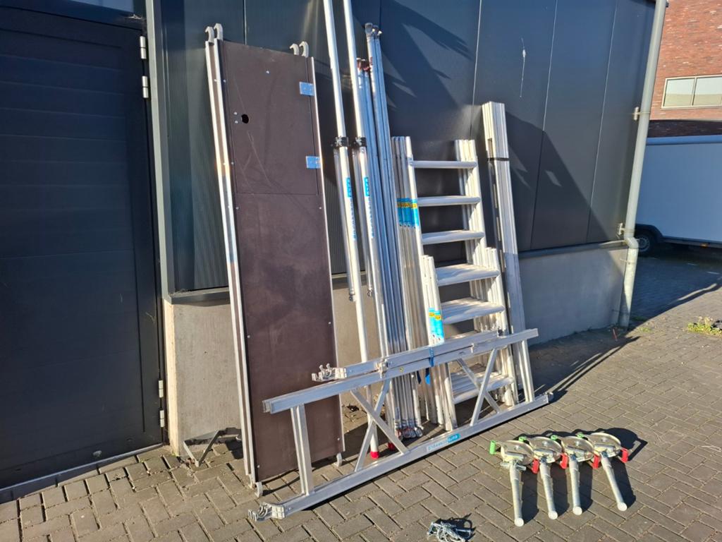 Euroscaffold  rolsteiger 75x250, WH 6,2, NIEUW!!!, Ophalen, Zo goed als nieuw, Rolsteiger of Kamersteiger, 5 meter of hoger
