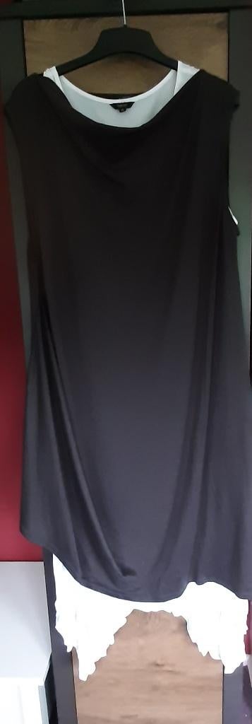 dames jurk - maat XL - 2-delig - wit, donkergrijs, FLORYDAY, Maat 46/48 (XL) of groter, Nieuw, Ophalen of Verzenden