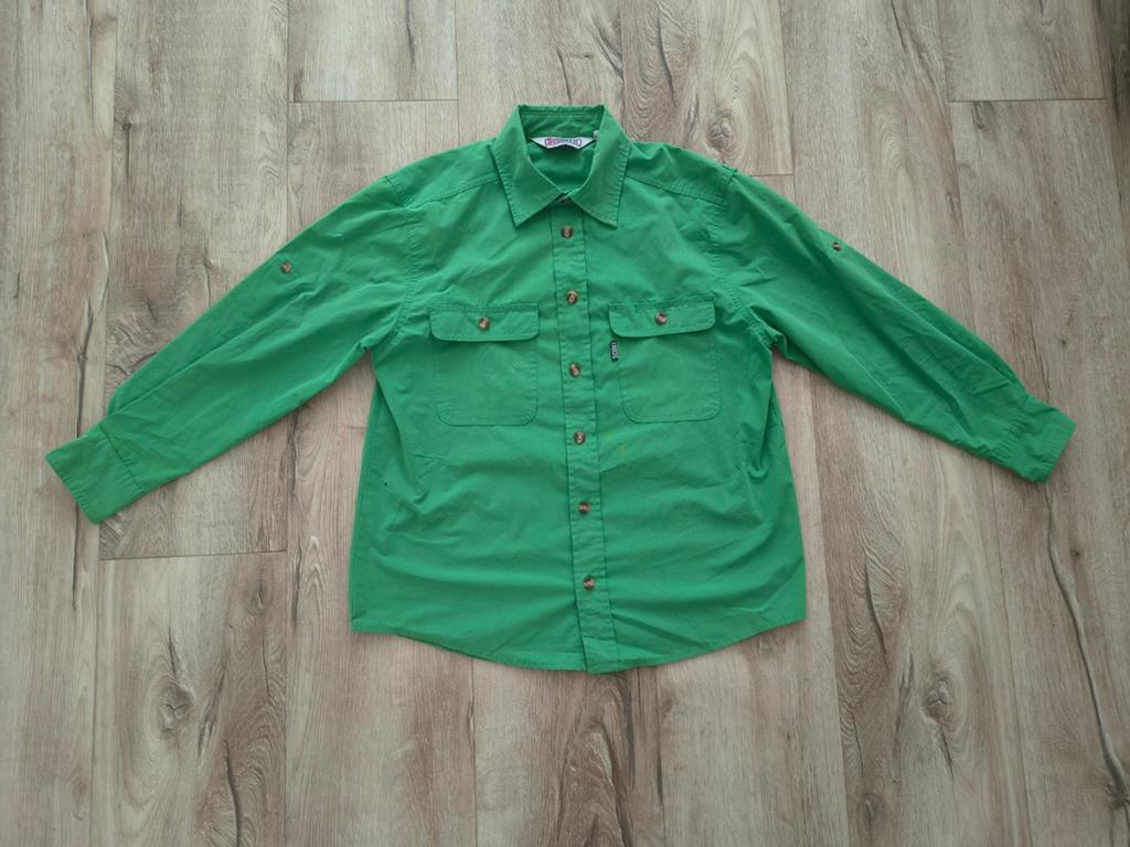 Mooie groene scoutingblouse, Welpen uniform, Scoutfit, 140., Onb, Ophalen of Verzenden, Kleding, Onb