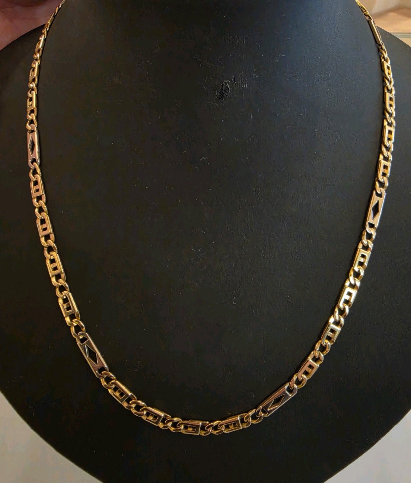 14 karaats gouden bicolor Rolex schakel ketting Wiebertjes, Verstelbaar, Ophalen of Verzenden, Zo goed als nieuw, Goud