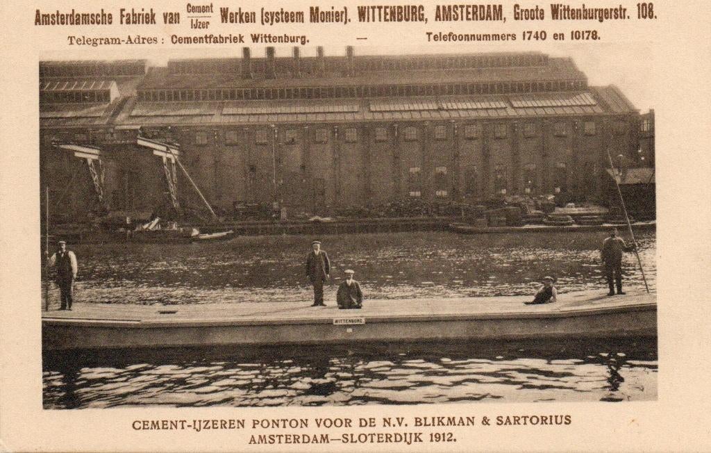 Amsterdam - Sloterdijk - Blikman Satorius Fabriek Wittenburg, Ophalen of Verzenden, Voor 1920, Ongelopen, Noord-Holland