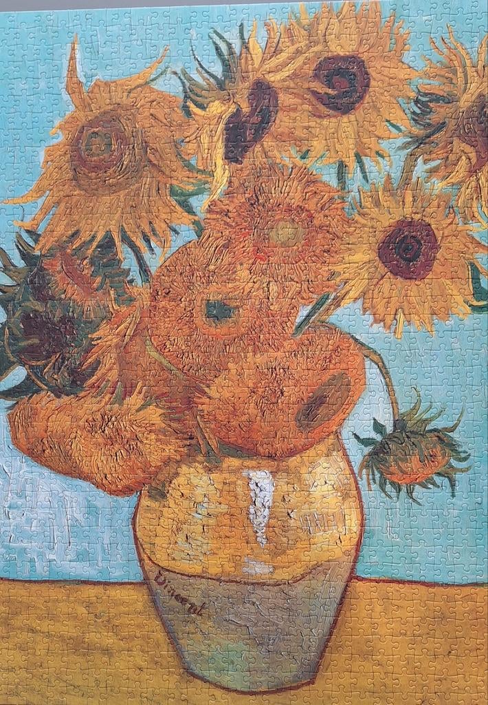 Legpuzzel De Zonnebloemen van Vincent van Gogh, Ophalen of Verzenden, 500 t/m 1500 stukjes, Zo goed als nieuw, Legpuzzel