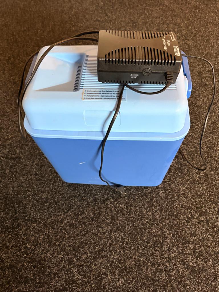 Elektrische Koelbox met Coleman Euro Transformer, Caravans en Kamperen, Ophalen, Gebruikt, Koelbox, Elektrisch