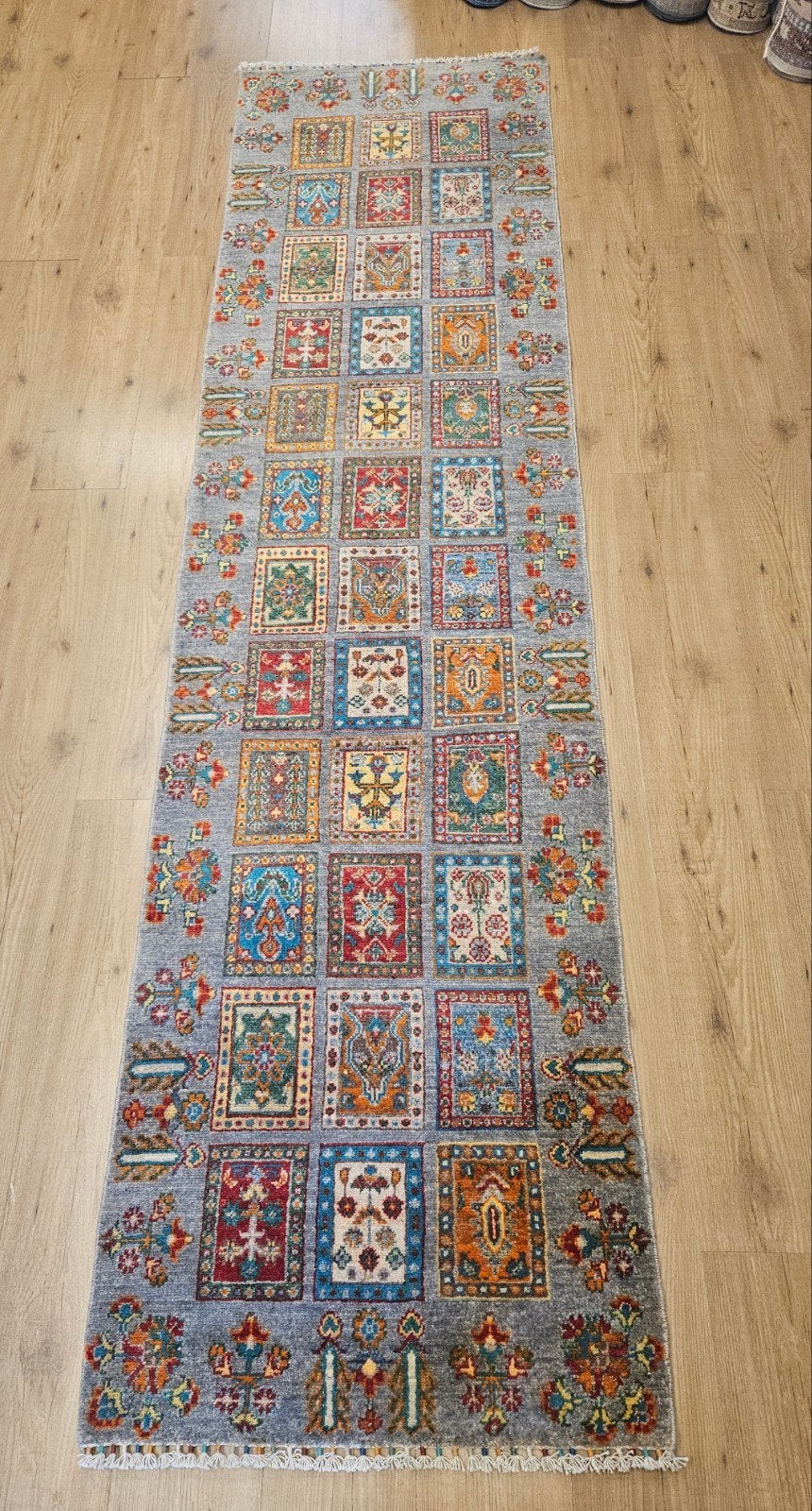 Handgeknoopt oosters tapijt loper kazak 298x77, Info@SlatsAntiek.nl, Crème, Perzisch, Vof Slats Antiek