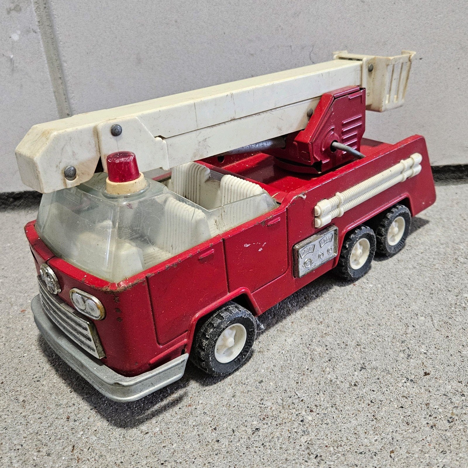 Vintage Buddy L Brandweerauto Hoogwerker – Made in Japan, Ophalen of Verzenden, Gebruikt