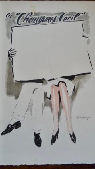 Kees van Dongen,les chaussures Cécil ,lithografie,1929, Ophalen of Verzenden