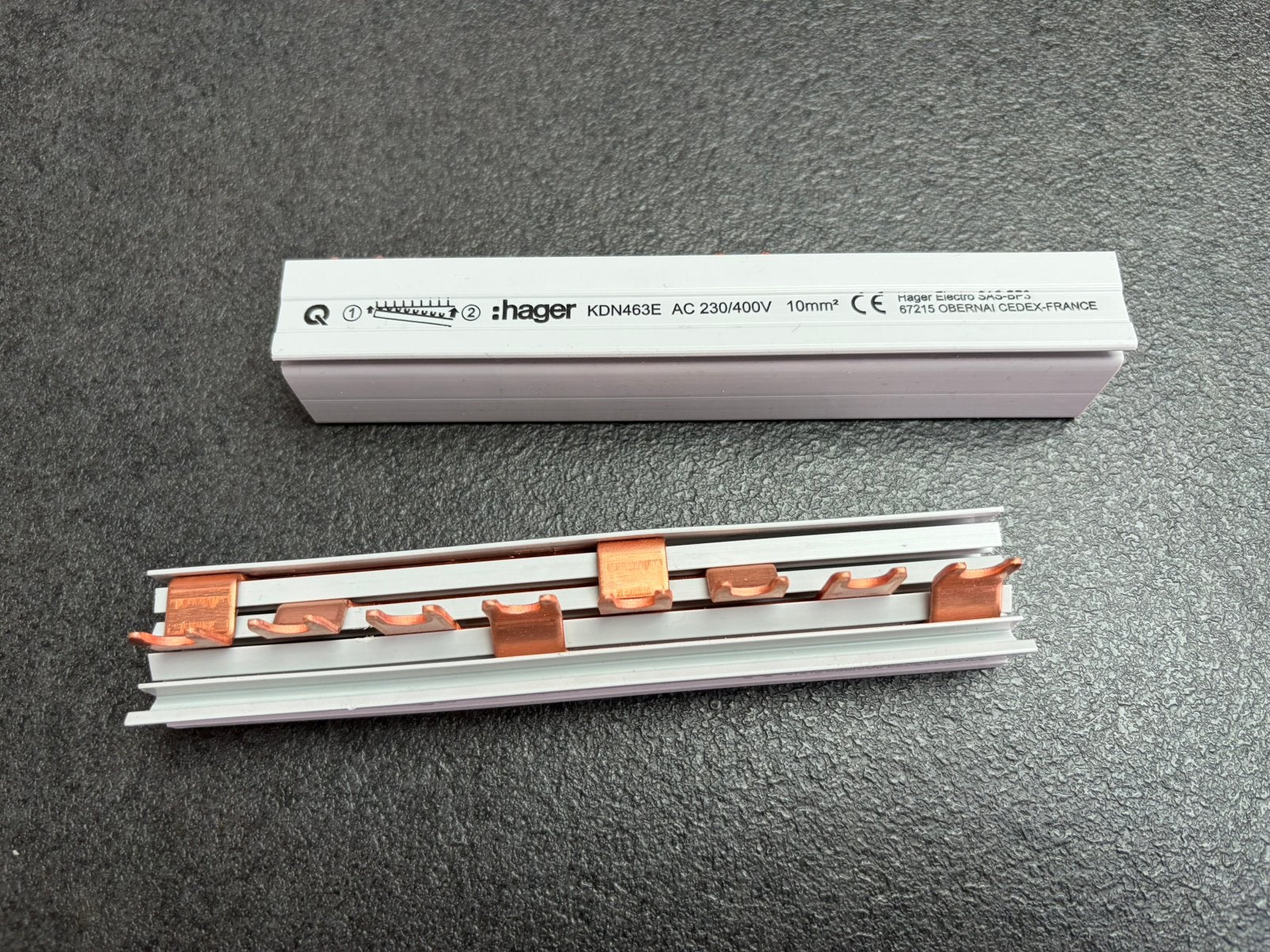 Hager KDN463E 10mm2 kamrails (2 stuks), Ophalen of Verzenden, Zo goed als nieuw, Hager, Overige typen