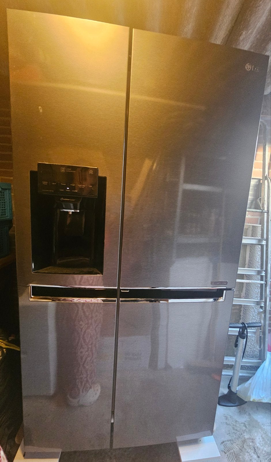LG koelkast & vries combinatie - LG GSJ470DIDV Door-in-Door, Ophalen, 200 liter of meer, 60 cm of meer, Met aparte vriezer