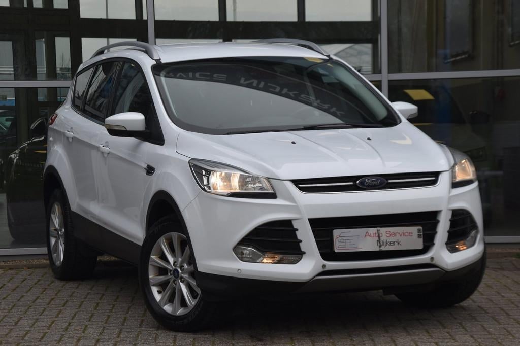 Ford Kuga 1.5 Titanium Airco Nav. Camera Pdc Leder Trekhaak, Auto's, Ford, Leder en Stof, Wit, Origineel Nederlands, Bedrijf