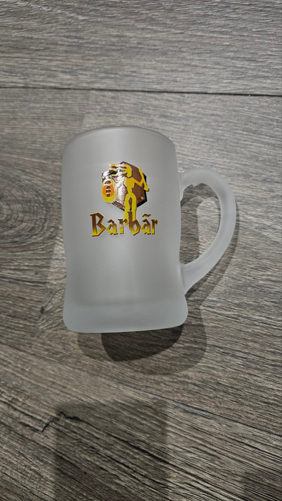 (6)Barbar bierglas 33cl  - Matglas met logo, Ophalen of Verzenden, Nieuw, Bierglas