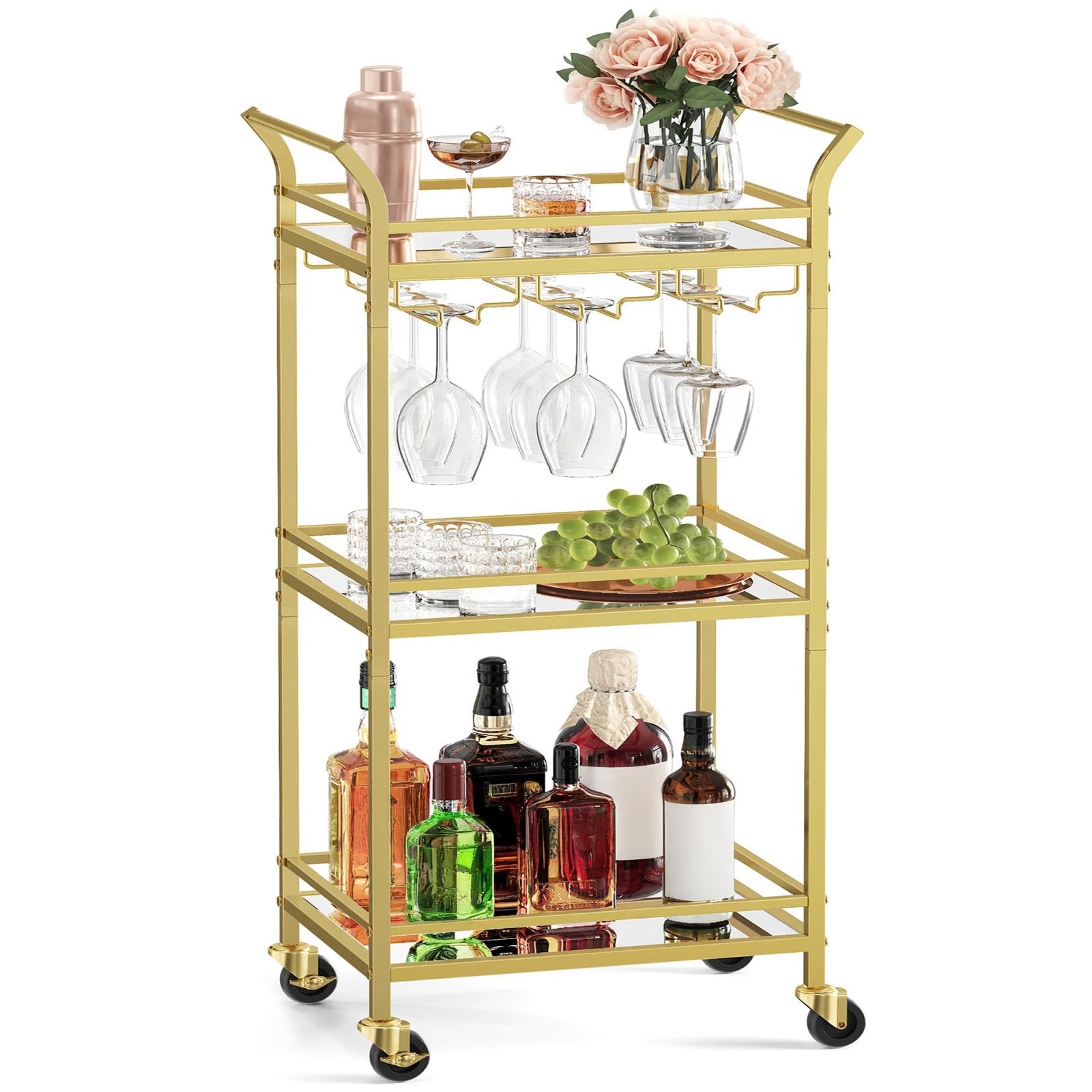 Gouden trolley, Ophalen of Verzenden, Zo goed als nieuw, Goud, Metaal
