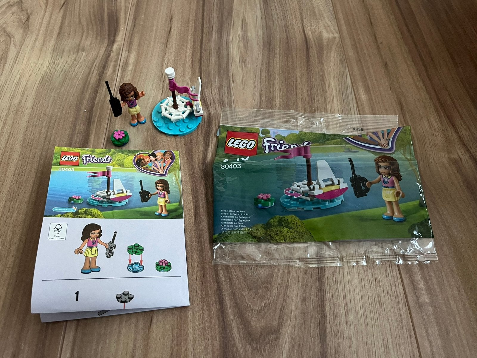 Lego friends 30403 Olivia’s bestuurbare boot compleet, Ophalen of Verzenden, Zo goed als nieuw