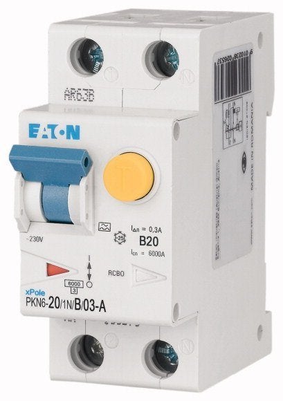 Aardlekautomaat B20A 1P+N 300mA 6kA, Verzenden, Nieuw