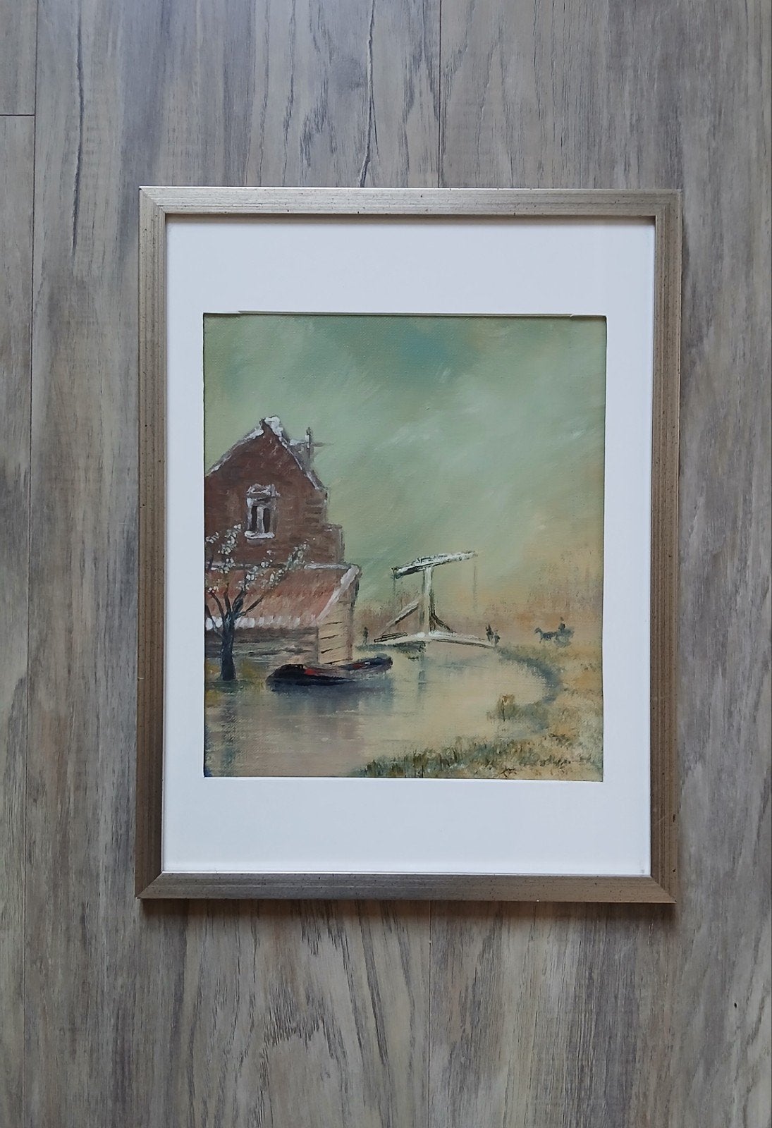 Schilderij # Landelijk Winterlandschap, Ophalen of Verzenden