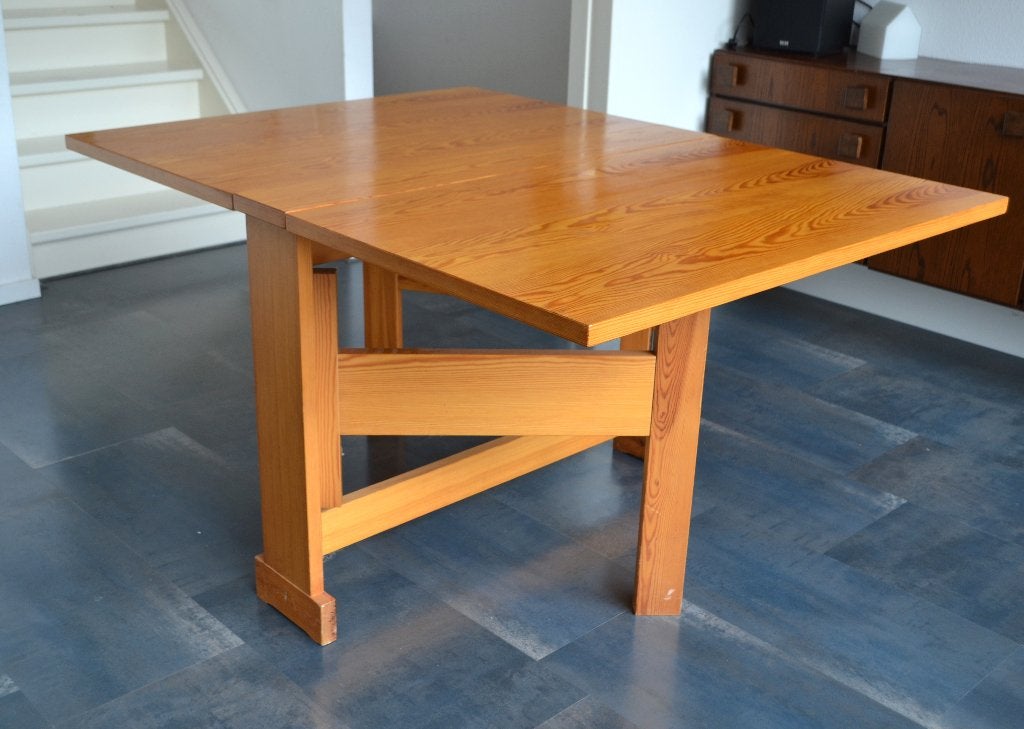 Vintage tafel eettafel, Ophalen, Gebruikt, Rechthoekig, 50 tot 100 cm