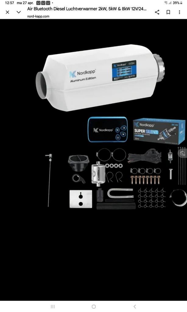 Te koop nieuw in doos2 maal nordkapp diesel heater, Ophalen of Verzenden, Nieuw